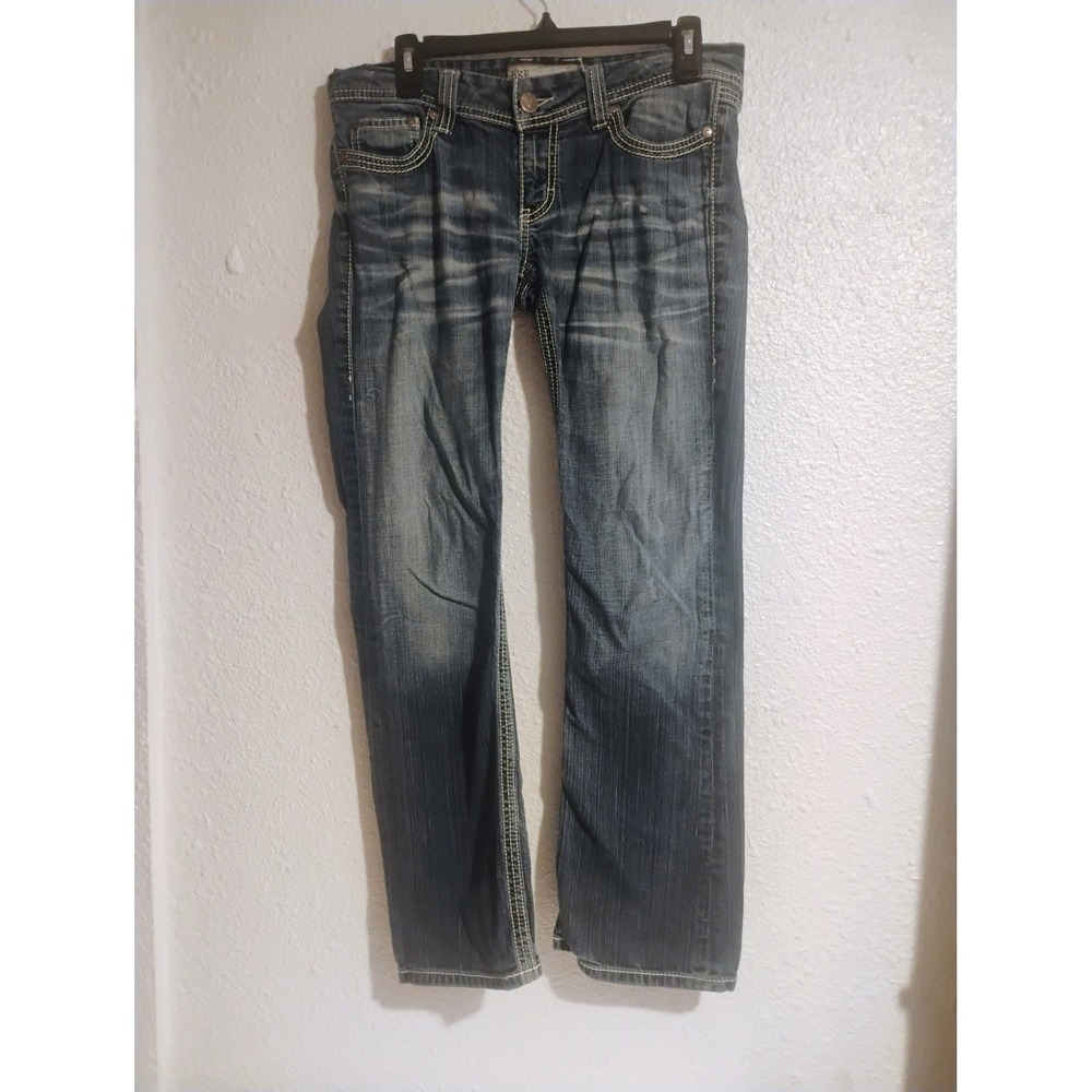 Buckle BKE Women's Distressed Jeans 29R Denim Low Rise Stella Stretch Bootcut
